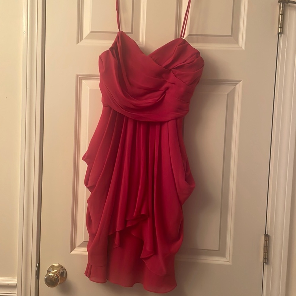 Watters and Watters magenta either spaghetti strap or strapless mini dress size8